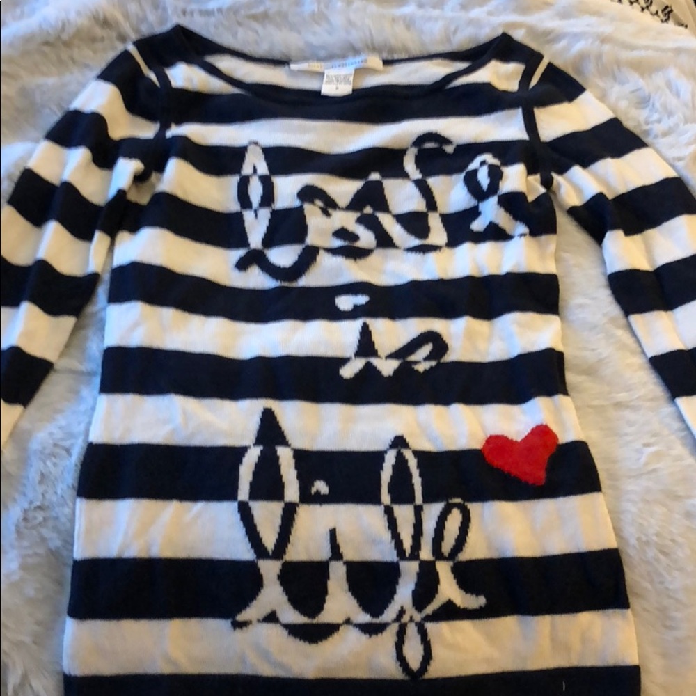 DvF love is life striped sweater size P
